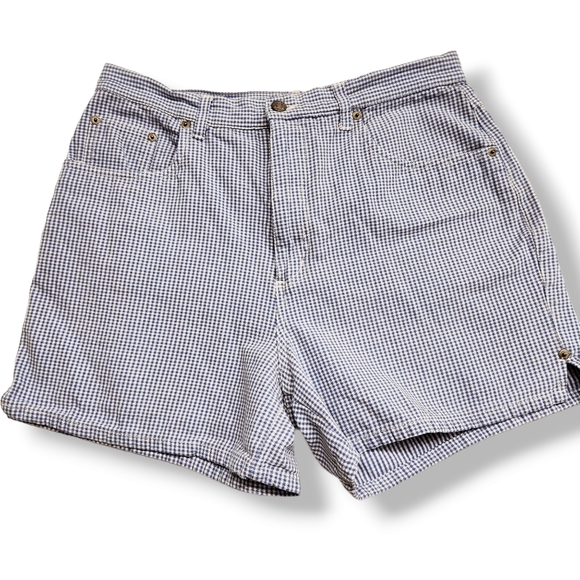 Short Jupe (Skort) Vintage Femme Bill Blass - Denim Bleu - Taille 12 - Fabriqué à Singapour